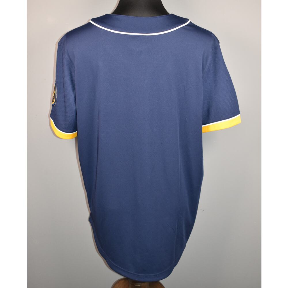 Milwaukee Brewers MLB Jersey Shirt Mens Embroidered Blue Sz Large NEW with Tags - Picture 2 of 5